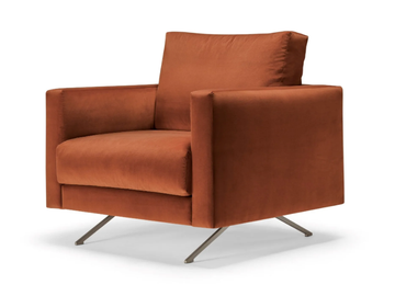 DIVA N28 - Velvet armchair with armrests by SCAPPINI & C - view 2